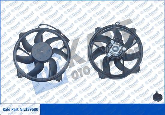 KALE 359680 Fan Motoru Peugeot 308 3008mpv 5008 0>16 Partner Tepee 10> Citroen Berlingo C4 Ii